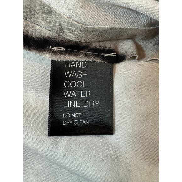 Norma Kamali Convertible Flared Skirt Dress M Black Tie Dye Off Shoulder Bandeau - Picture 11 of 16